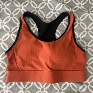 Zyia active orange adjustable sports bra